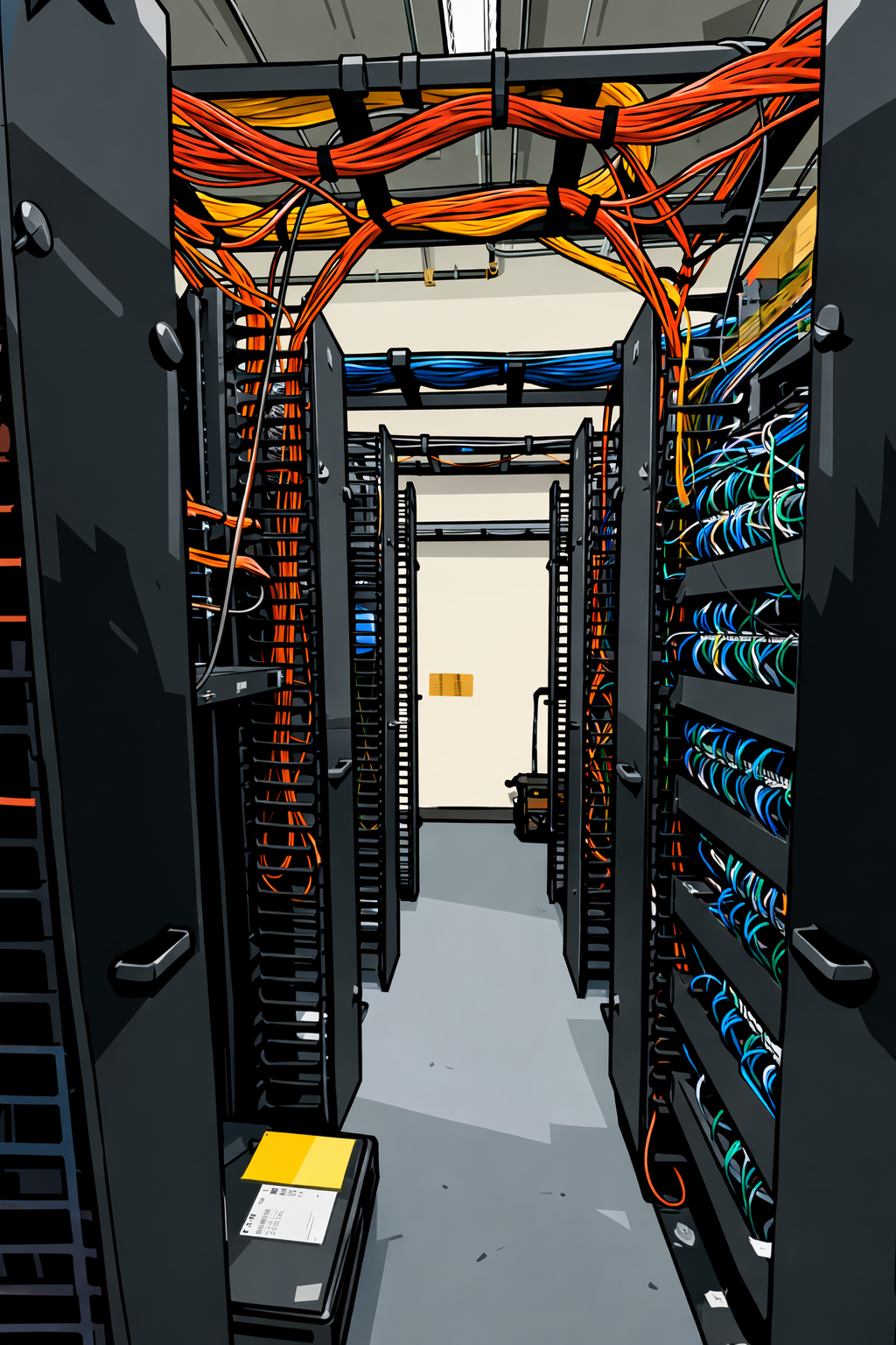 Network rack data center view